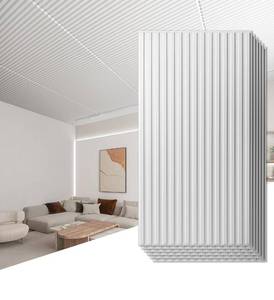 lot 101C image: Brand New Art3D 12-Pack Slat Design 3D Wall Panels for Interior Wall Decor in White, 2x4 FT PVC Decorative Drop Ceiling Tiles $134.99 Retail B