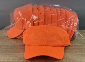 lot 231 image: 72 Brand New Advantage Series Ltd. Velcro Back Safety Orange Hats Youth A