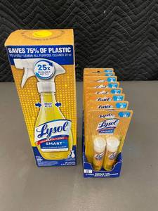 NJ 1 - Lysol Smart Multi-Purpose Cleaner bottle and 16  Refill Packs - Set of 8 Twin Packs