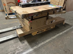 lot 154 image: Pallet of Customer Returns Including Furniture, Smart Bath Vanity Mirror & More - Mix of Damaged  Missing Parts  Untested Customer Returns