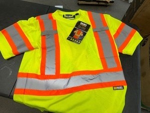 lot 112 image: New Holmes Work Wear Hi Vis - High Visibility Short Sleeve T-Shirt - Safety - Mens Medium