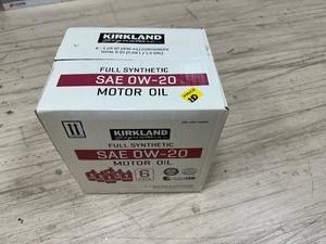lot 124 image: 6 Quarts of Kirkland Full Synthetic Motor Oil 0W-20