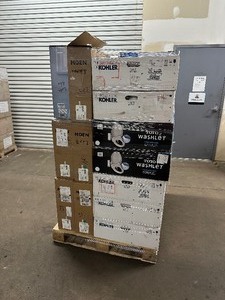 lot 53 image: Pallet of 32 Add On Smart Bidet Toilet Seats By Moen, Kohler, Toto, Ove, & Bio Bidet   - Retail $11,049.66