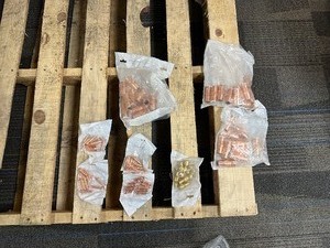 lot 158 image: Lot of Small Plumbing Parts  Supplys - Copper