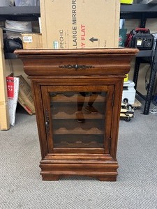 lot 24 image: Napa 16 Bottle Wine Cabinet with Marble table top - Very Nice