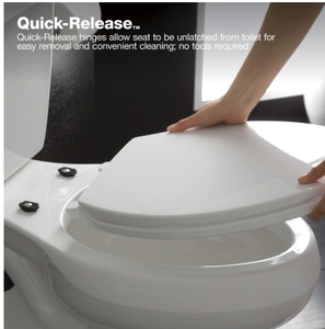 lot 87 image: New Kohler Layne Quick Release Toilet Seat, 3 piece