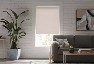 lot 95 image: New 5 packs, StyleWell Cut to Size Linen Cordless Light Filtering Fabric Roller Shade 42 in. W x 72 in. L - 1 Pack missing hardware