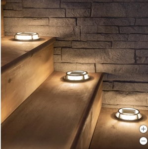 lot 105 image: New MyHOME Solar Multi-Surface LED Lights 12 Lumen Deck Driveway, Accent Lights- 4 Pack
