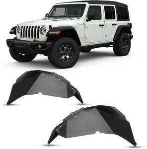 lot 140 image: WOLFSTORM Rear Inner Fender Liners Heavy Duty Steel Wheel Liners Fit For 2018 2019 2020 2021 2022 Jeep Wrangler JLJLU 2-Doors & 4-Doors 2 PCS (Rear)