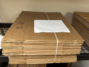 lot 247 image: Qty 25 New Uline Shipping Boxes 14 X 10 X 10