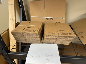 lot 278 image: QTY 45 New 6 x 4 34 x 4 34 Ebay Branded Shipping Boxes & Qty 25 New 10 x 8 x 6 Ebay Branded Shipping Boxes