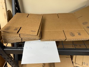 lot 279 image: Qty 13 New Uline Shipping Boxes 6 X 6 X 6  & QTY 3 New Uline Shipping Boxes 9 x 9 x 9      AKA Corrugated Freight Containers