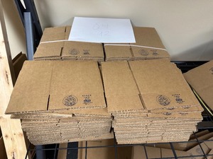 lot 283 image: Qty 92 New Uline Shipping Boxes 6 X 4 X 4            AKA Corrugated Freight Containers