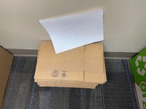 lot 287 image: Qty 23 New Uline Shipping Boxes 10 X 4 X 4            AKA Corrugated Freight Containers