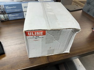 lot 300 image: New 6 Pack Uline Pallet Racking  Shelving Base Protectors  9 Yellow Plastic Part H-4078