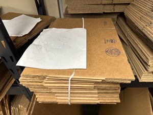 lot 335 image: Qty 25 New Uline Shipping Boxes 12 X 6 X 6