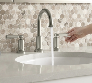 lot 22 image: New Kohler Aderlee Widespread Bathroom Faucet