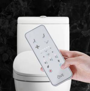 lot 57 image: New OVE Decors Enlight 16 in Smart Bidet Toilet Seat 15.75in Round