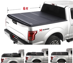 lot 143 image: Toyota Tacoma 2016 - 2023 6 (72) Bed XCOVER Hard Folding Low Profile Truck Bed Tonneau Cover