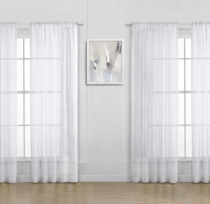 lot 73 image: New Sheer Curtain PanelsSheer Window Curtains by Taylor & Moxie, Cosmo, 4-Pack Size 52 x 84 in (Each Panel)