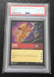 lot 9 image: 2024 Disney Lorcana EN 3 Simba Foil #123204 PSA 10