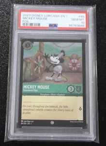 lot 10 image: 2023 Disney Lorcana EN 1 Mickey Mouse Foil #89204 PSA 10
