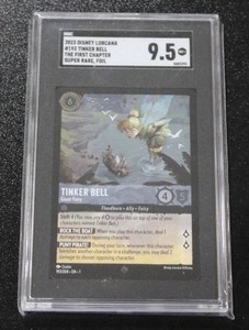 lot 11 image: 2023 Disney Lorcana EN 1 Tinker Bell Super Rare Foil #193204 SGC 9.5