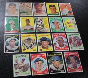 lot 18 image: Vintage 1950s Topps Baseball Card Lot  19 Cards Mid Grade or Better