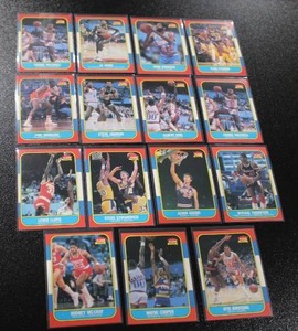 lot 19 image: 1986-87 Fleer Basketball Card Lot  15 Cards Mid Grade or Better