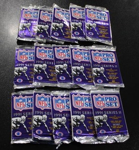 lot 25 image: 1991 Pro Set Football Unopened Pack Lot  15 Unopned Packs