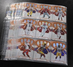 lot 27 image: 2020 Chronicles Crown Royale Football Complete Set  100 Card Set - Rookies Burrow - Herbert - Jefferson