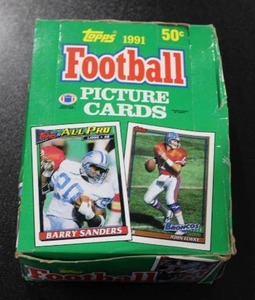 lot 32 image: 1991 Topps Football Unopened Pack Lot  34 Packs