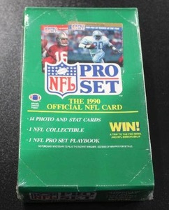 lot 34 image: 1990 Pro Set Football Unopened Factory Sealed Hobby Box