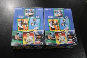 lot 36 image: 1991 Fleer Football Unopened Hobby Box Lot  2 Hobby Boxes