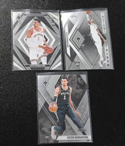 lot 39 image: 2023-24 Phoenix Victor Wembanyama Rookie Card Lot  3 Rookie Cards