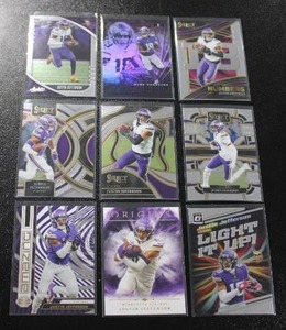 lot 41 image: Justin Jefferson Football Card Lot  9 Cards w (2) Rookie Cards
