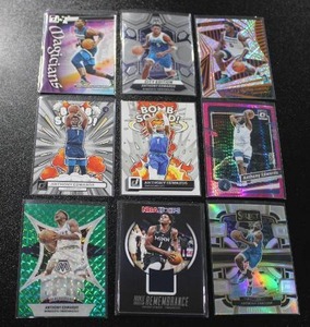 lot 42 image: Anthony Edwards Basketball Card Lot  9 Cards w (1) Jersey Relic Card