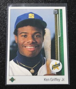 lot 47 image: 1989 Upper Deck Ken Griffey Jr. #1 Rookie Card