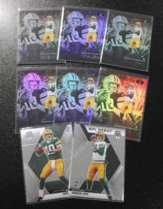 lot 48 image: 2020 Jordan Love Rookie Card Lot  8 Rookie Cards