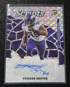 lot 49 image: 2020 Mosaic Silver Prizm Everson Griffen Autograph #S38