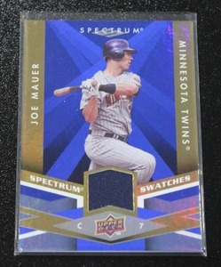 lot 54 image: 2009 Upper Deck Spectrum Swatches Joe Mauer Jersey Relic