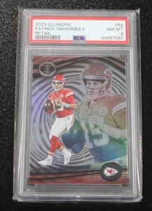 lot 57 image: 2023 Illusions Patrick Mahomes #52 PSA 8