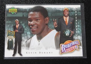 lot 60 image: 2007-08 Upper Deck Basketball Heroes Kevin Durant #KD-2 Rookie Card
