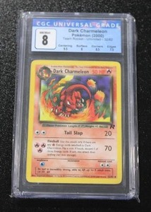 lot 68 image: 2000 Pokemon Team Rocket Dark Charmeleon #3282 CGC 8