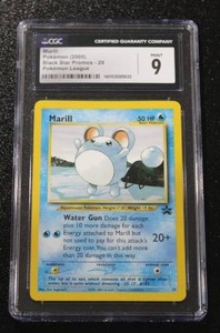 lot 69 image: 2000 Pokemon Black Star Promo Marill #29 CGC 9