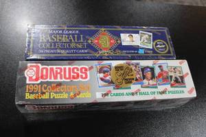 lot 80 image: 1991 & 1992 Donruss Baseball Factory Sealed Complete Set Lot  2 Sets