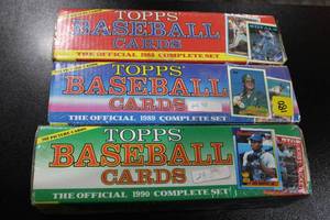 lot 82 image: 1988 to 1990 Topps Baseball Factory Sealed Complete Set Lot  3 Sets