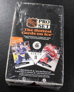 lot 87 image: 1991-92 Pro Set Hockey Series 2 Factory Sealed Hobby Box