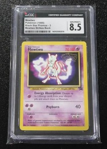 lot 105 image: 1999 Pokemon Black Star Promo Mewtwo #3 CGC 8.5