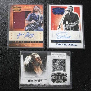 lot 118 image: 2014 Panini Country Music Autograph & Relic Lot  3 Cards